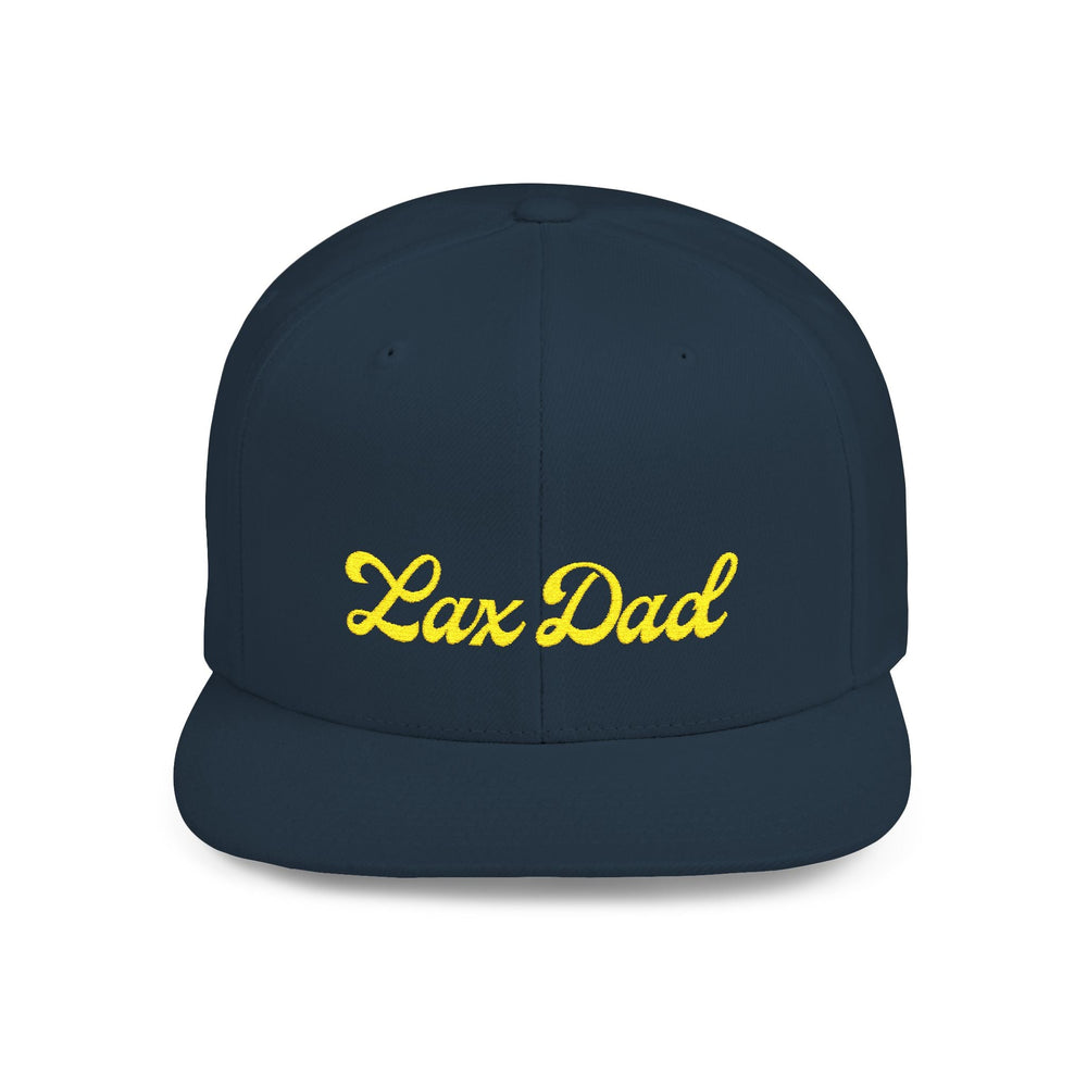 Lax Dad Flat Bill Snapback Hat