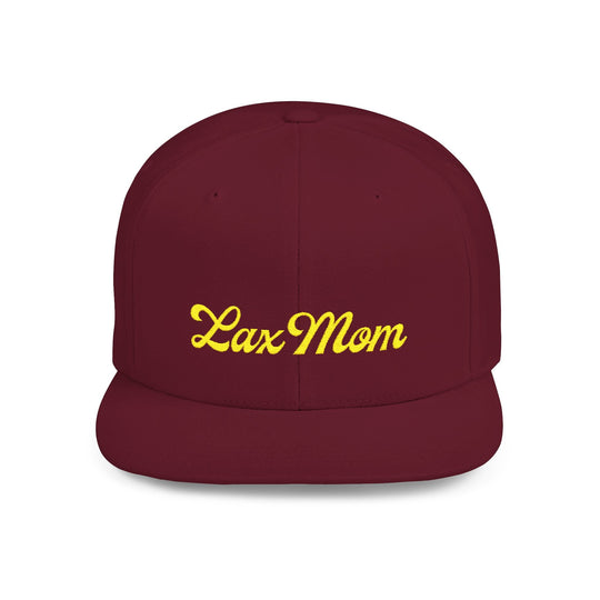 Lax Mom Flat Bill Snapback Hat