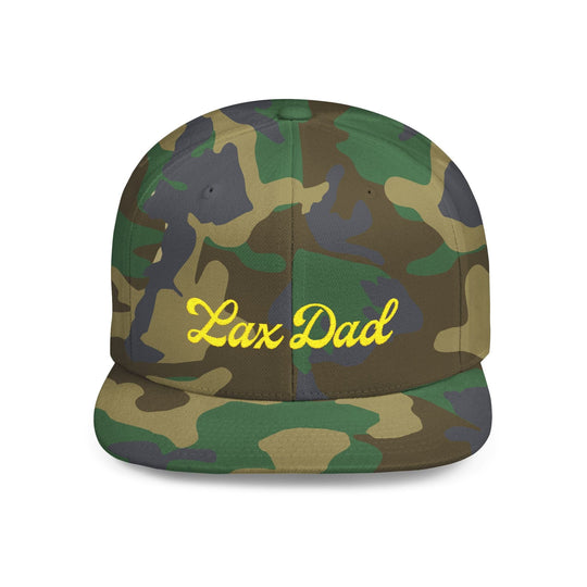 Lax Dad Flat Bill Snapback Hat