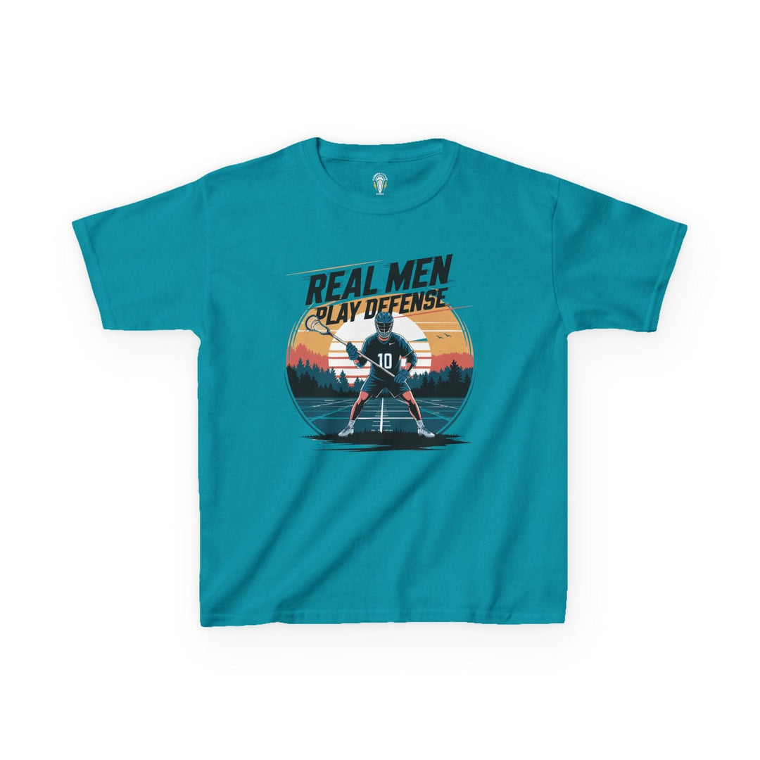 Real Men Play Defense Youth Tee