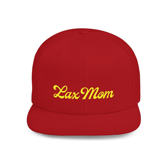 Lax Mom Flat Bill Snapback Hat