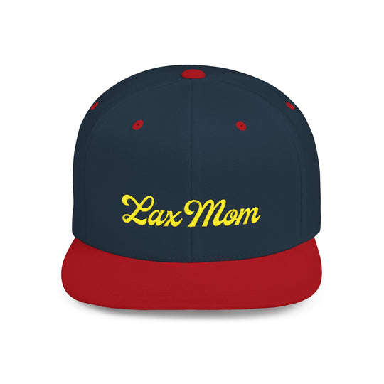 Lax Mom Flat Bill Snapback Hat